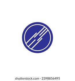 diseño de logotipo simple con estilo de círculo y línea