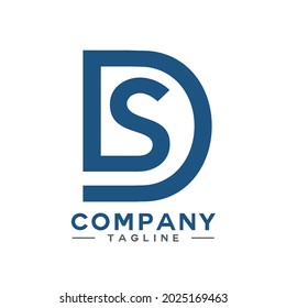 simple logo design combining the letters d and s
