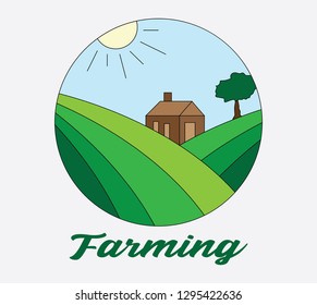 Simple logo design for companies or communities engaged in agriculture