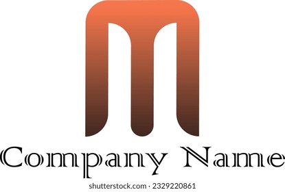 Simple logo design for company. M letter logo design for company.