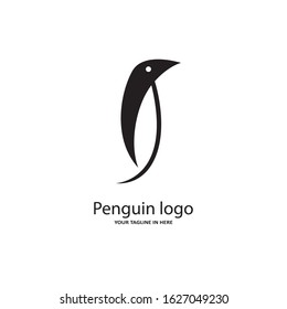 Simple logo design concept with penguin elements