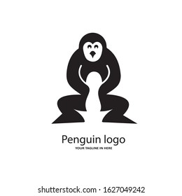 Simple logo design concept with penguin elements