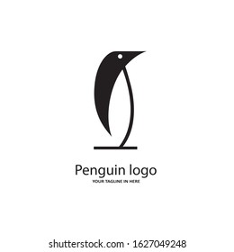 Simple logo design concept with penguin elements