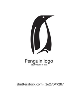 Simple logo design concept with penguin elements