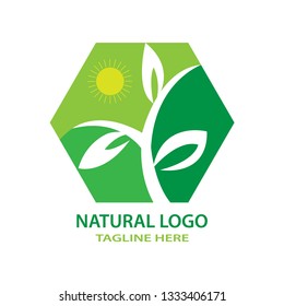 Simple logo design with cool basic colors for companies and communities based on environment and nature