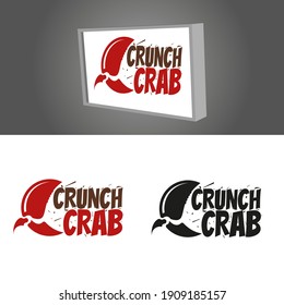 Simple logo design with a Crab theme
