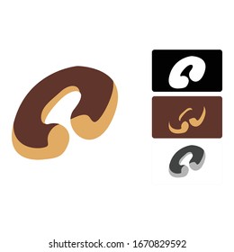 Simple Logo Design from a Donut in Chocolate