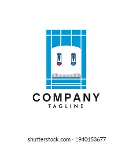simple logo design of a drinking water container or dispenser