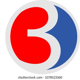 simple logo design elegant number 3