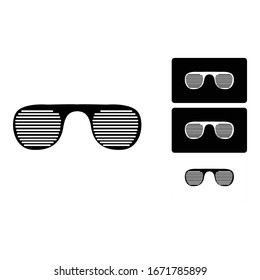 Simple Logo Design of a Eyeglasses in Black