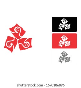 Simple Logo Design from a Flower in Red