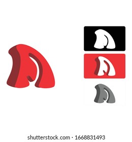 Simple Logo Design of a Font A in Red