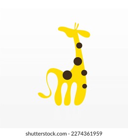 Einfaches Logo-Design von Giraffe. Giraffe Logo-Vorlage. Giraffenlogo
