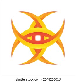 Simple logo design with gold color