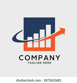 diseño de logotipo sencillo, gráfico con flecha hacia arriba. Este diseño de logotipo es adecuado para su empresa.
