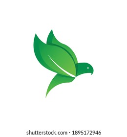 A simple logo design greenbird