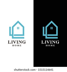Simple logo design of home with clean background color - EPS10 - Vector.