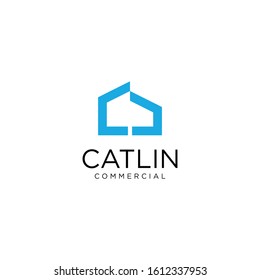 Simple logo design of home and real estate business with clean background - EPS10 - Vector.