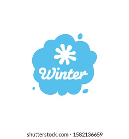 Simple Logo design icon with abstract snowflake Icon