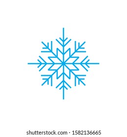 Simple Logo design icon with abstract snowflake Icon