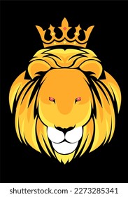 diseño simple del logo del rey de la jungla que es el león