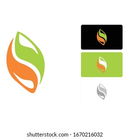 Diseño de logotipos simples a partir de hojas en verde