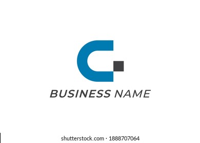 simple logo design letter C and G