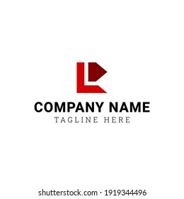 diseño de logotipo sencillo de la letra L y la letra R para formar una casa, apta para empresas o empresas de construcción, inmuebles, techos, relacionadas con la vivienda y iniciales L y R