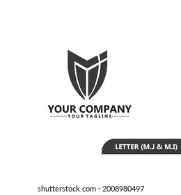 SIMPLE LOGO DESIGN LETTER MJ AND MI ELEGAN