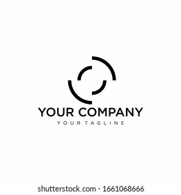 Simple logo design of letter O with white background - EPS10- Vector.