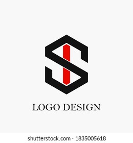 Diseño de logotipo simple con concepto de letra s