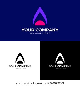 Simple A logo design with modern and minimalist style