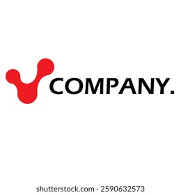 A simple logo design with a molecule-like shape is suitable for a company or workshop logo