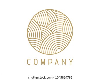 Simple logo design mono circle.