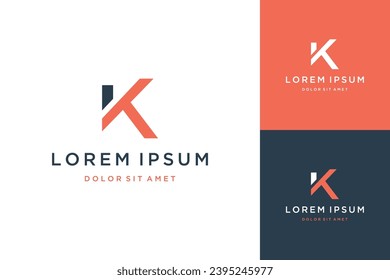 simple logo design or monogram or initials of the letter KT