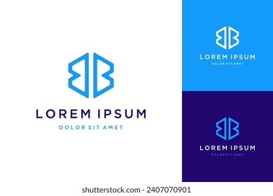 simple logo design or monogram or initials BB