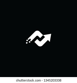 Simple Logo design of N Letter and arrow