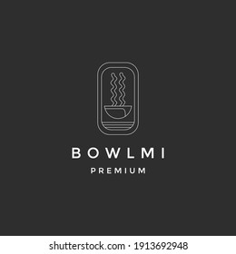 Simple logo design noodle in single color  in black background