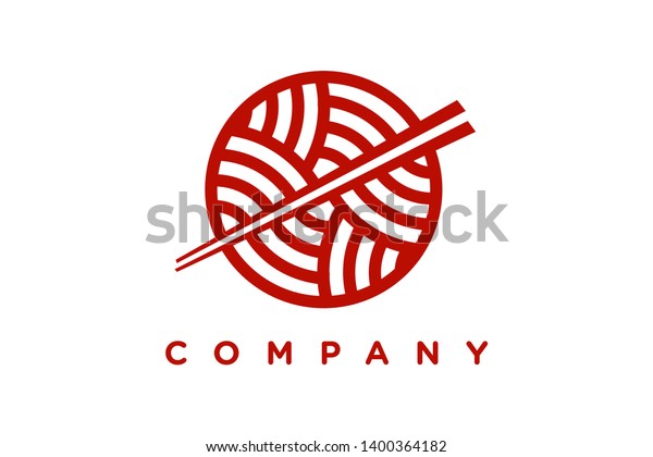 Simple logo design\
noodle in single color (maroon). Good for company related\
restaurant and\
beverages.