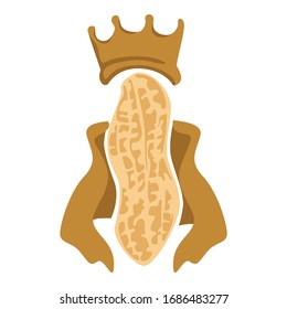 Simple Logo Design of a Nut in Brown
