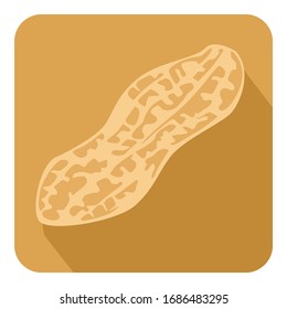 Simple Logo Design of a Nut in Brown