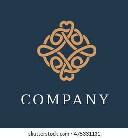 simple logo design ornament. vector illustration luxury mark