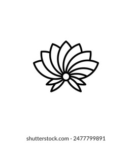 simple logo design outline hand fan