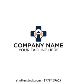 simple logo design a plus symbol with a lighthouse. This logo is suitable for your company project.