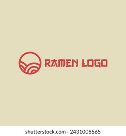 Diseño de logo simple ramen noodle. Bueno para el restaurante relacionado con la empresa y bebidas.