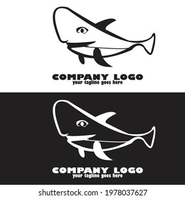 Simple logo design, refers to the shape of a fish that gives a unique impression to an exclusive icon