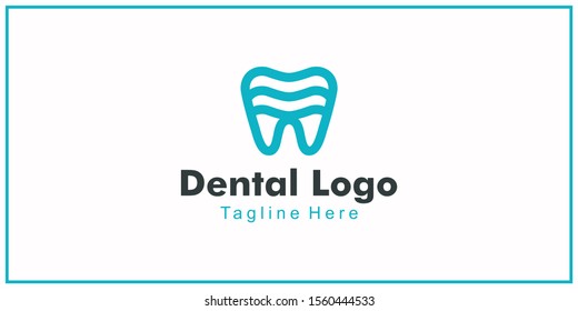 simple logo design of teeth or dental health