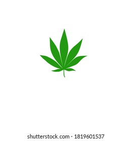 Diseño de logotipo simple, plantilla o símbolo de cannabis popular