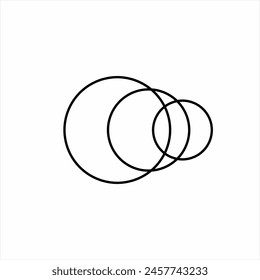 A simple logo design of three circles forming an abstract formation.