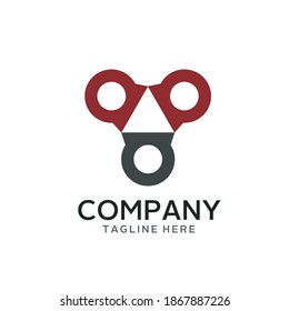 simple logo design three letters a to form a triangle. This logo is suitable for your company project.